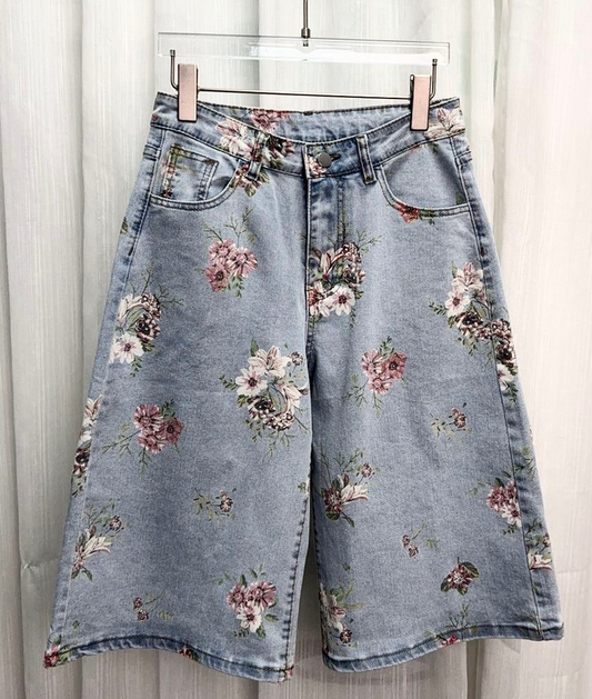 Capri Jeans mit Elasthan / Bequeme Stretchjeans in 3/4-Länge