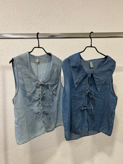 Jeans Schleifenbluse