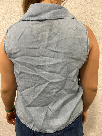 Jeans Schleifenbluse